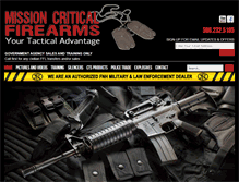 Tablet Screenshot of missioncriticalfirearms.com